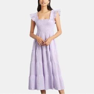 Hill House Lilac Stripe Ruffle Dress